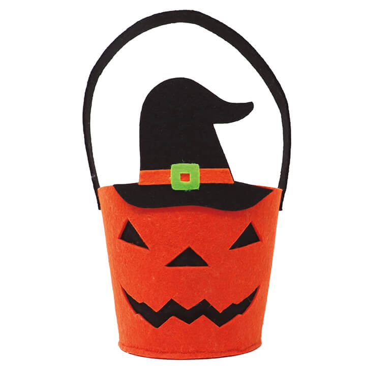 Kürbis-Eimer aus Filz