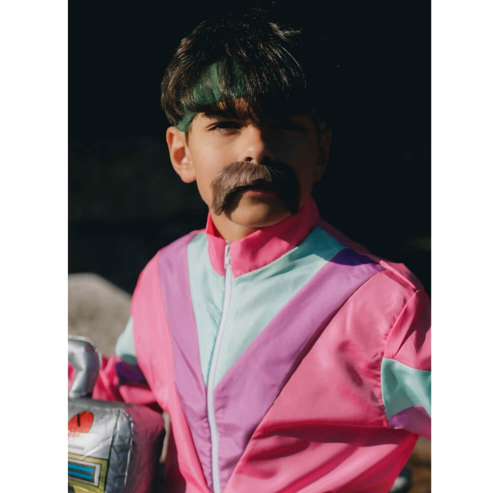 80er-Jahre-Trainingsanzug Fuchsia-Kostüm für Kinder