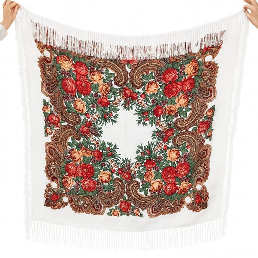 Traditioneller Weißer Schal