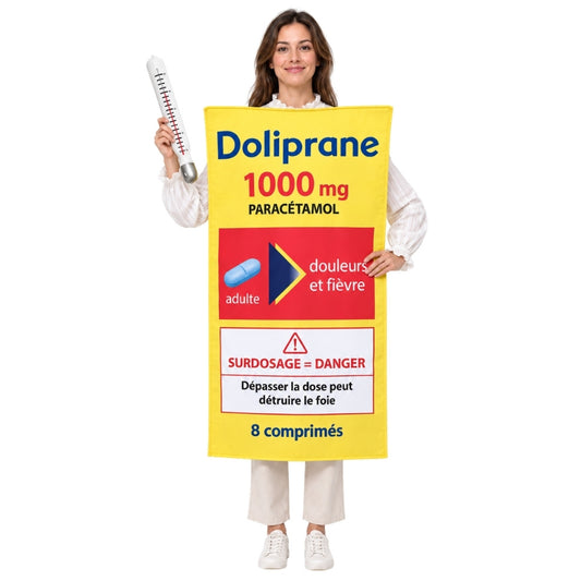 Doliprane-Paracetamol-Kostüm für Erwachsene