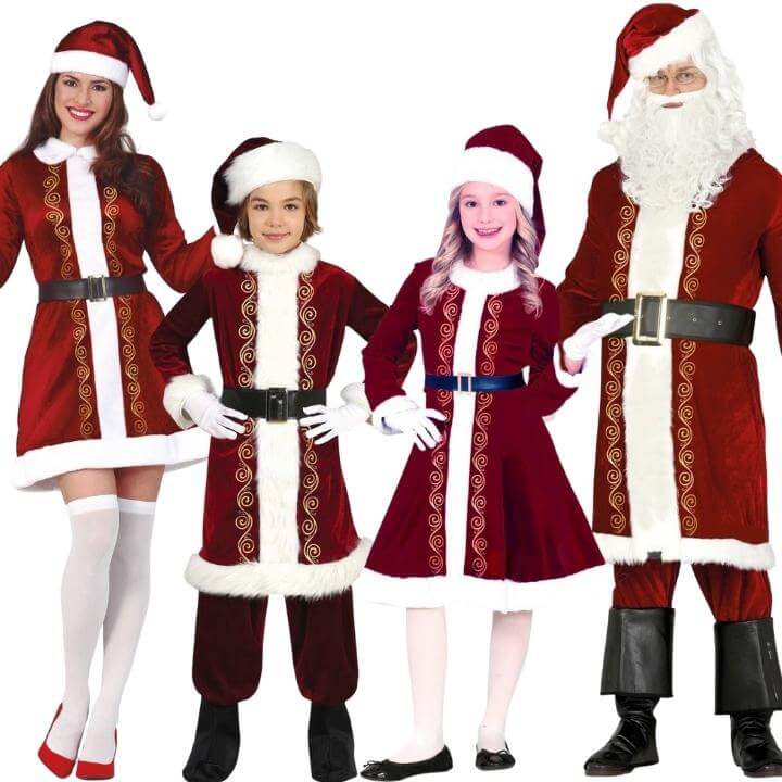 Weihnachtsmann & -frau Gruppenkostüme