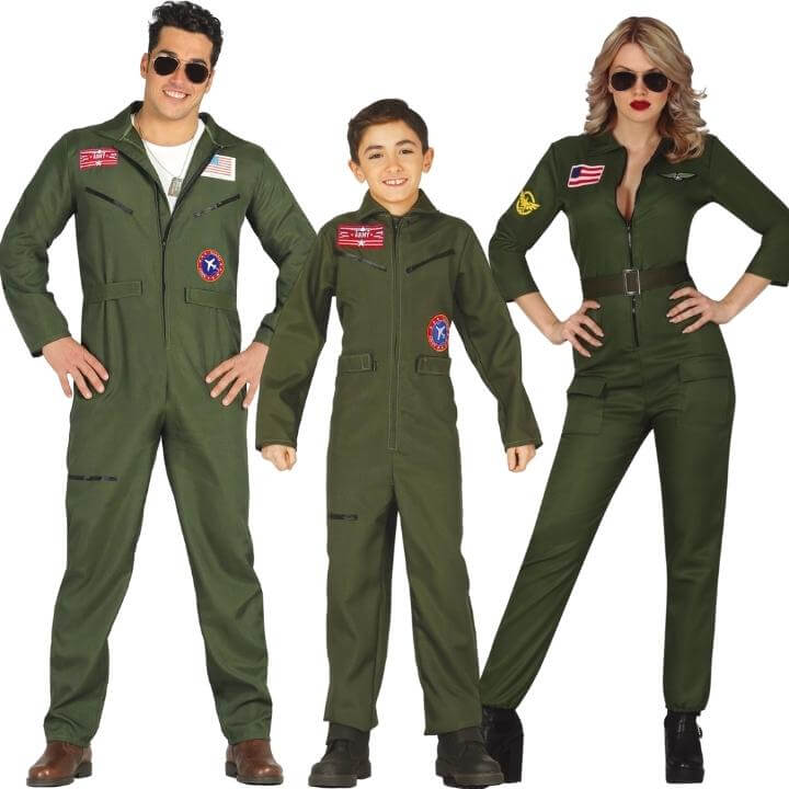 Kampfjet Pilot Eco Gruppenkostüme
