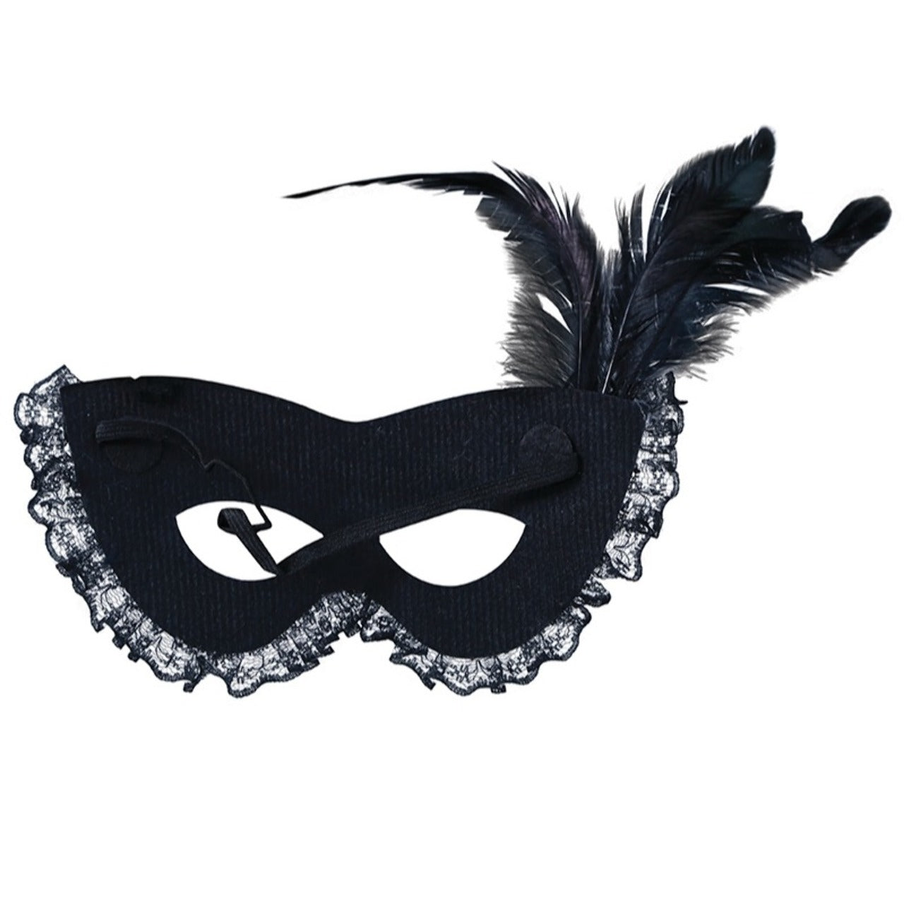 Schwarze Augenmaske mit Spinne