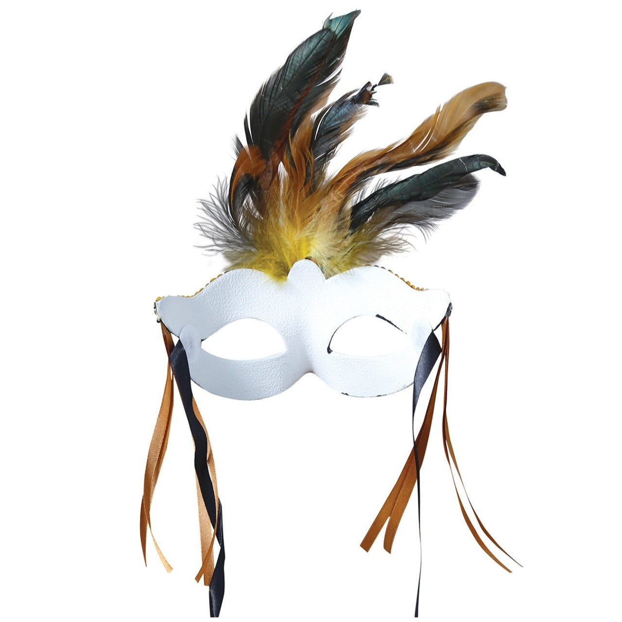 Voodoo-Augenmaske mit Federn