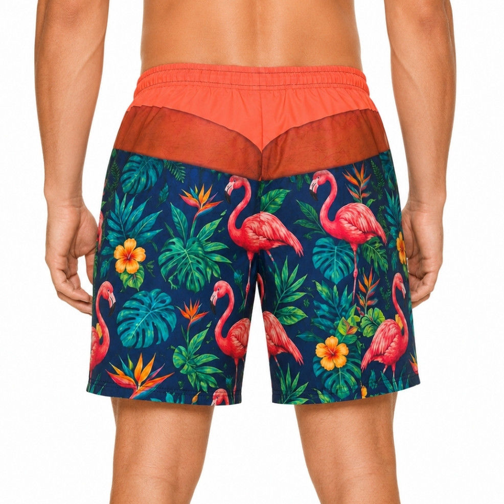 Lustige Flamingo-Badehose