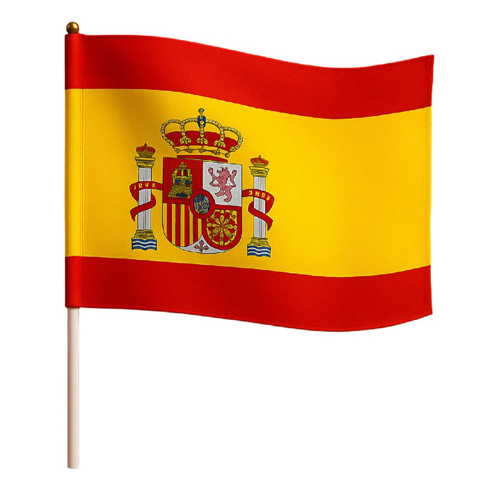 Spanische Flagge mit Stab 30cm