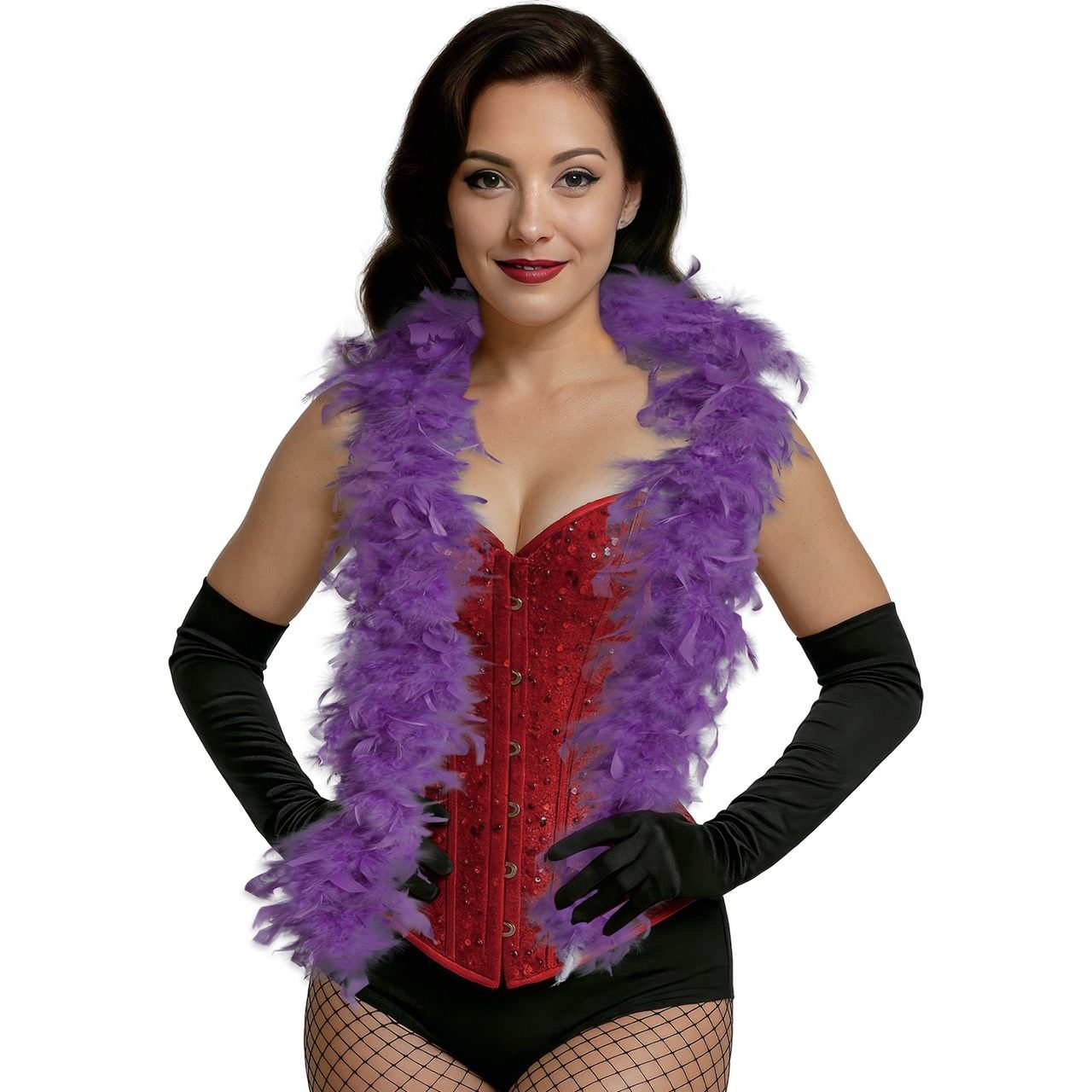 Lila Federboa 80g