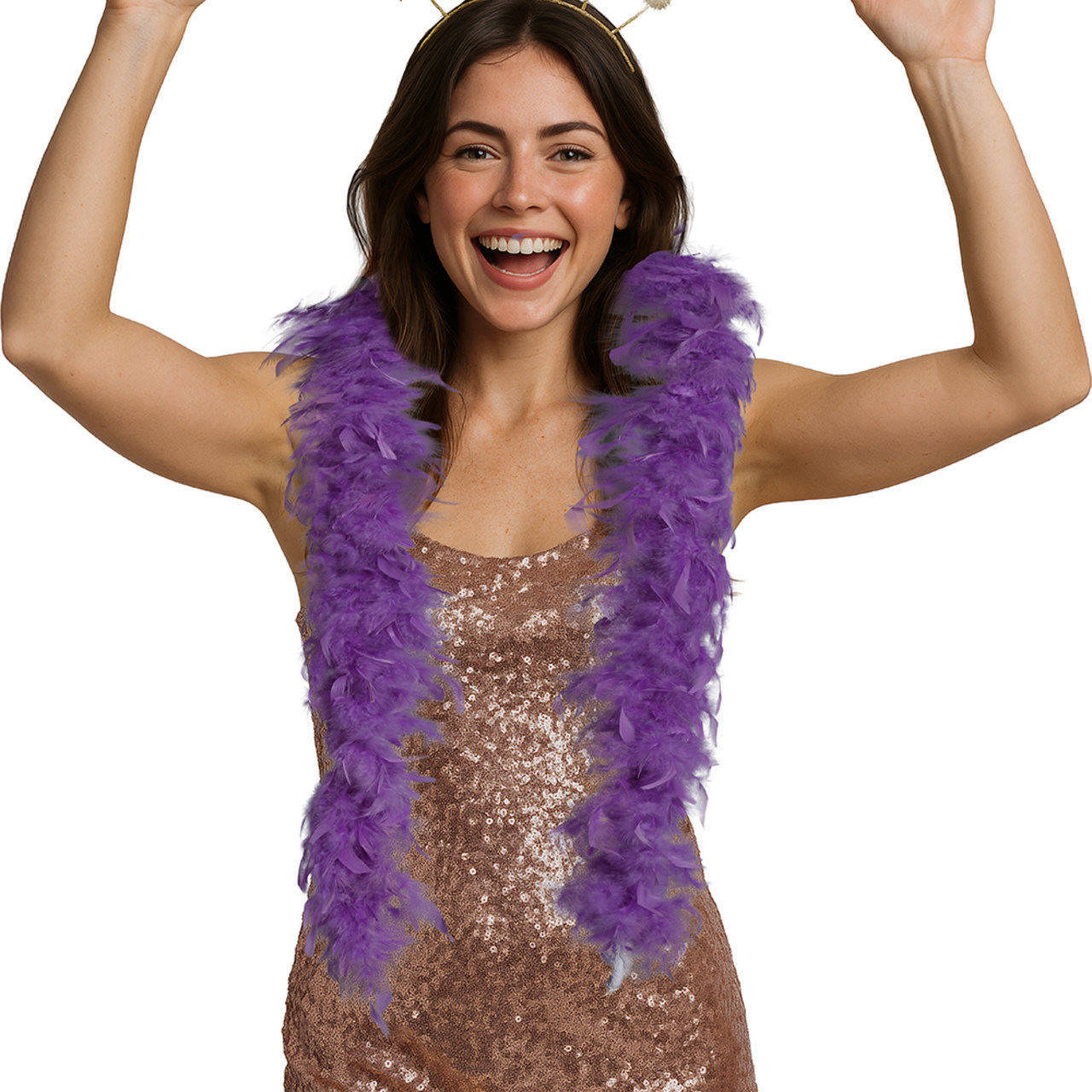 Lila Federboa 80g