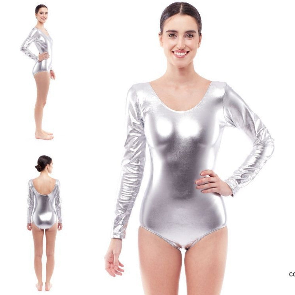 Silbernes Metallic-Body
