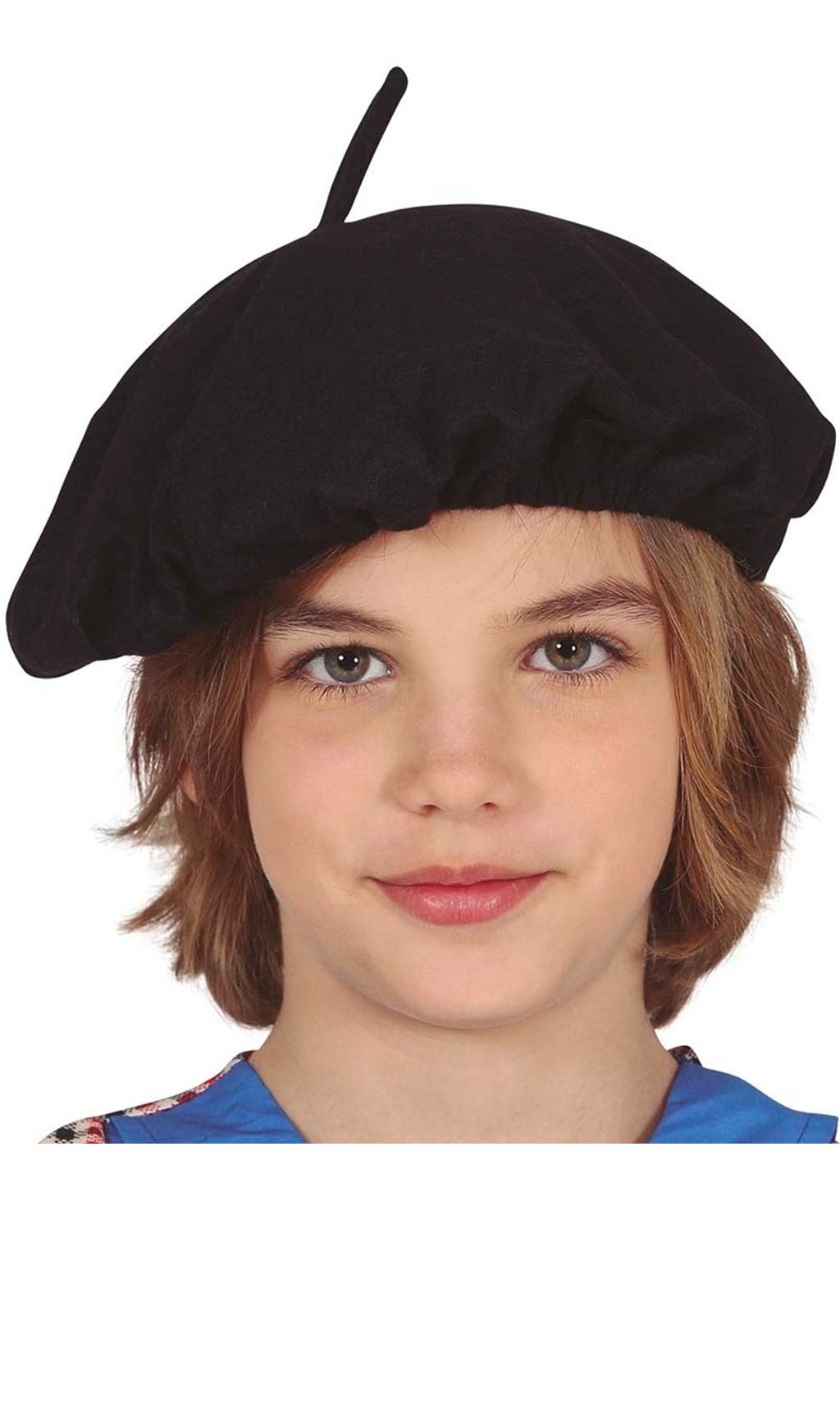 Schwarze Baskenmütze Eco für Kinder