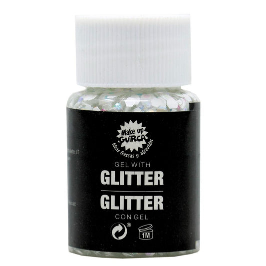 Weißes Glitter-Gel Dose