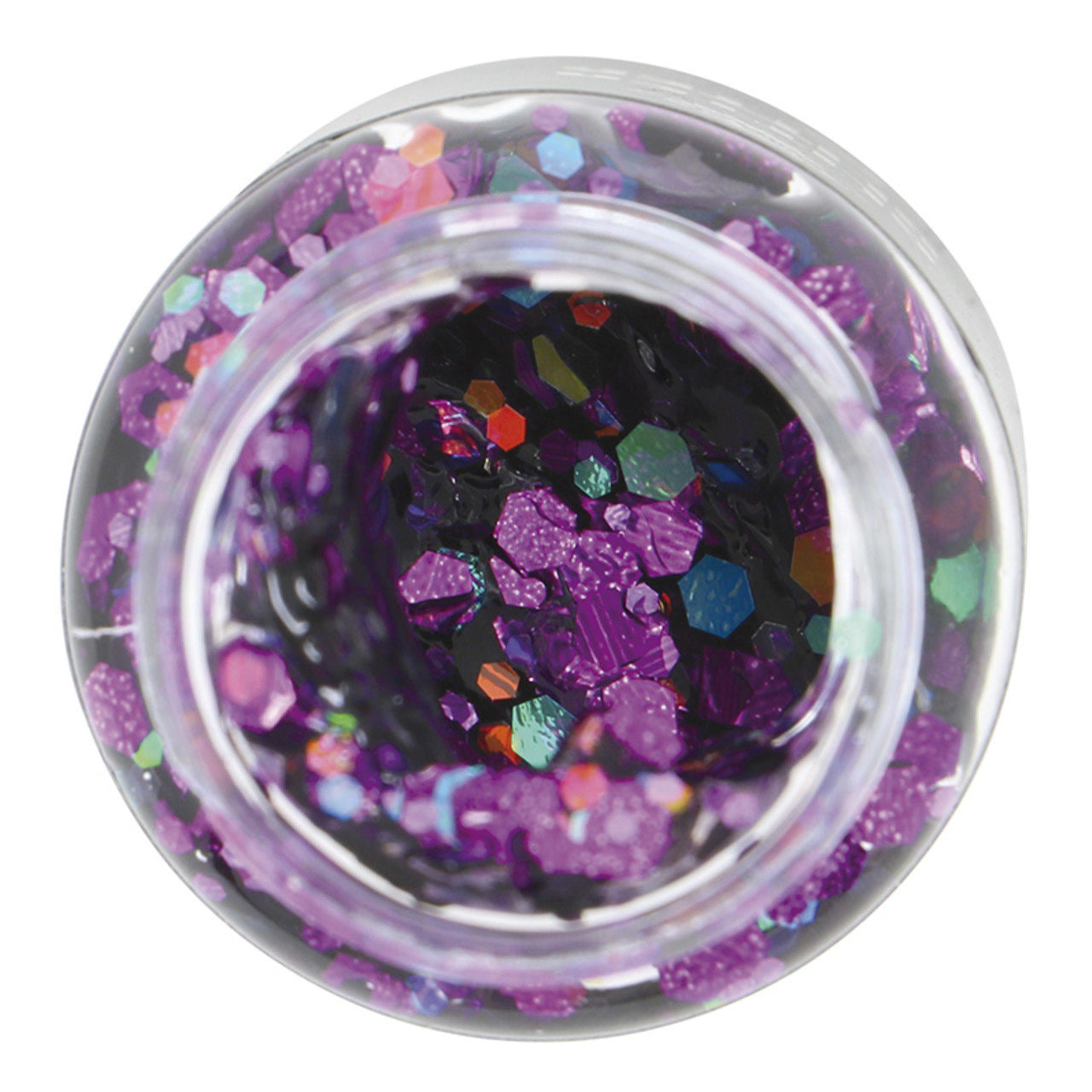 Lila Glitter-Gel-Dose