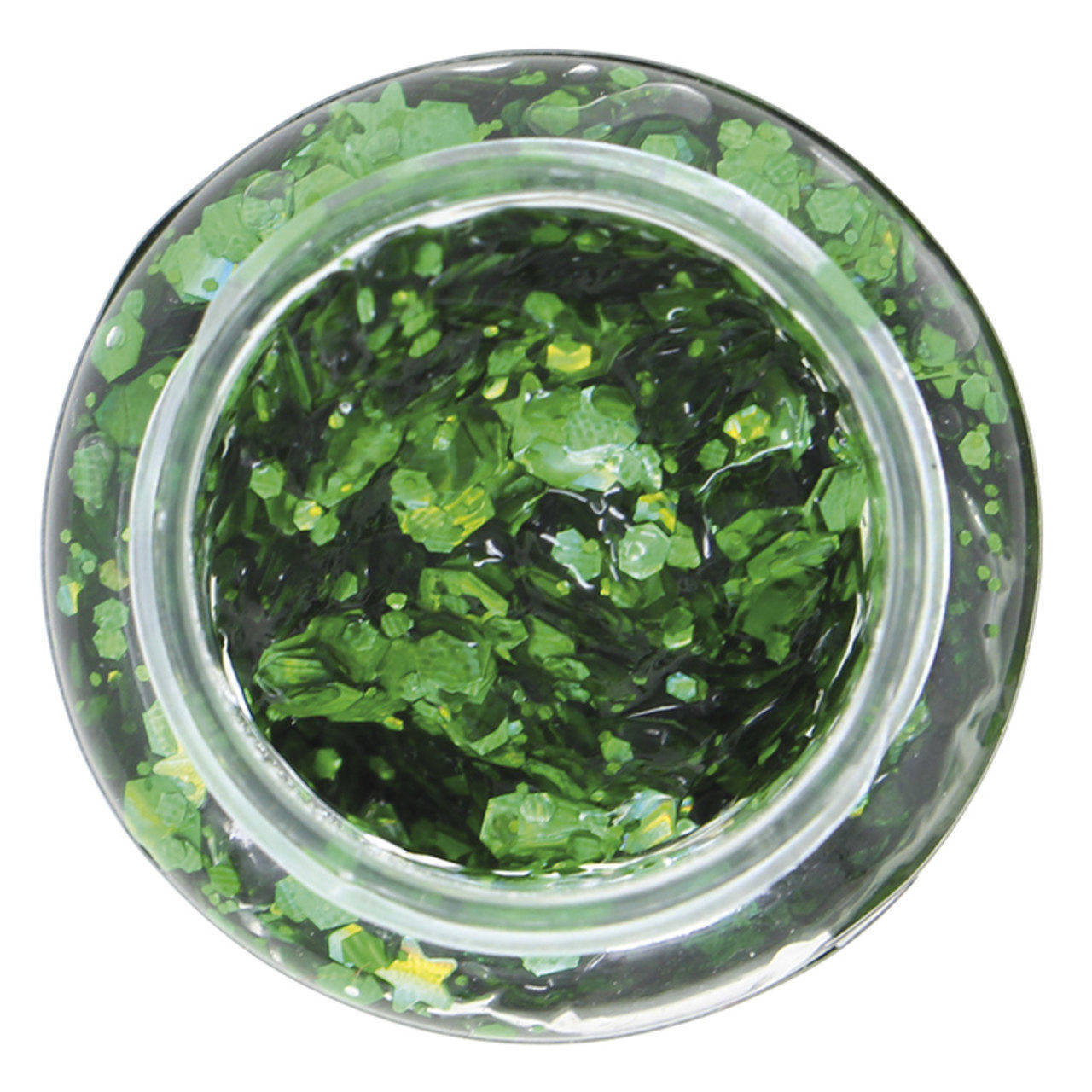 Grünes Glitter-Gel Dose