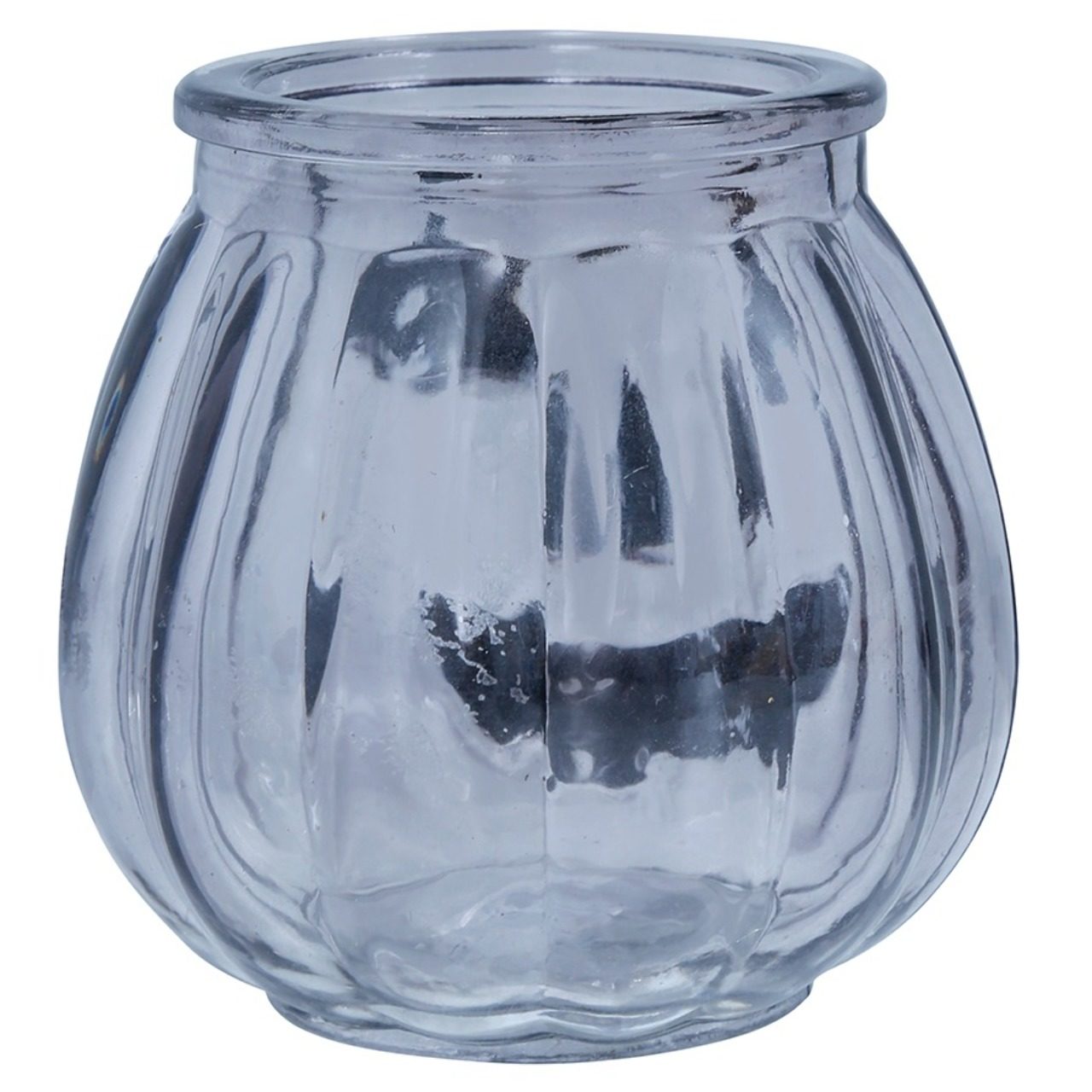 Kürbis-Windlicht aus Glas