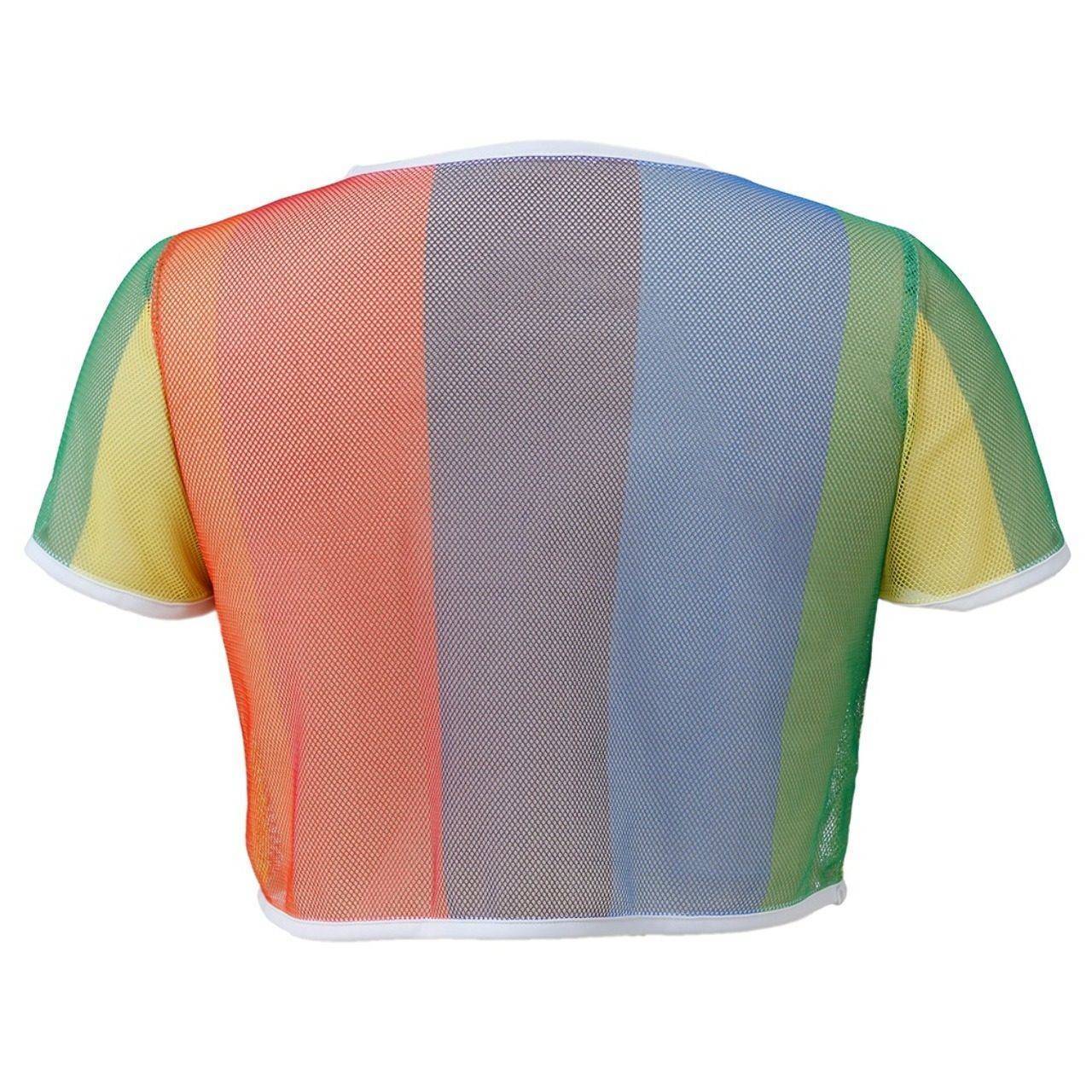 Regenbogen-Netzshirt