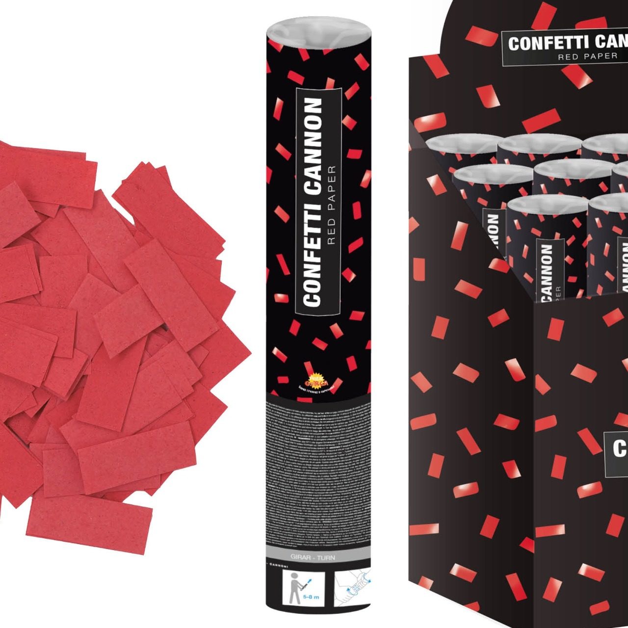 Konfetti-Kanone Rot
