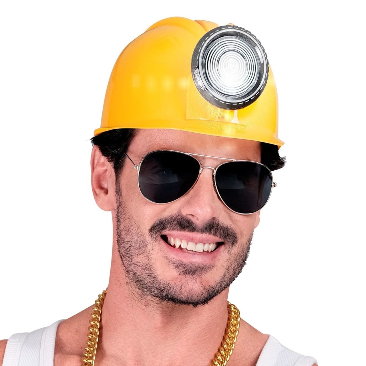 Arbeiterhelm mit Licht