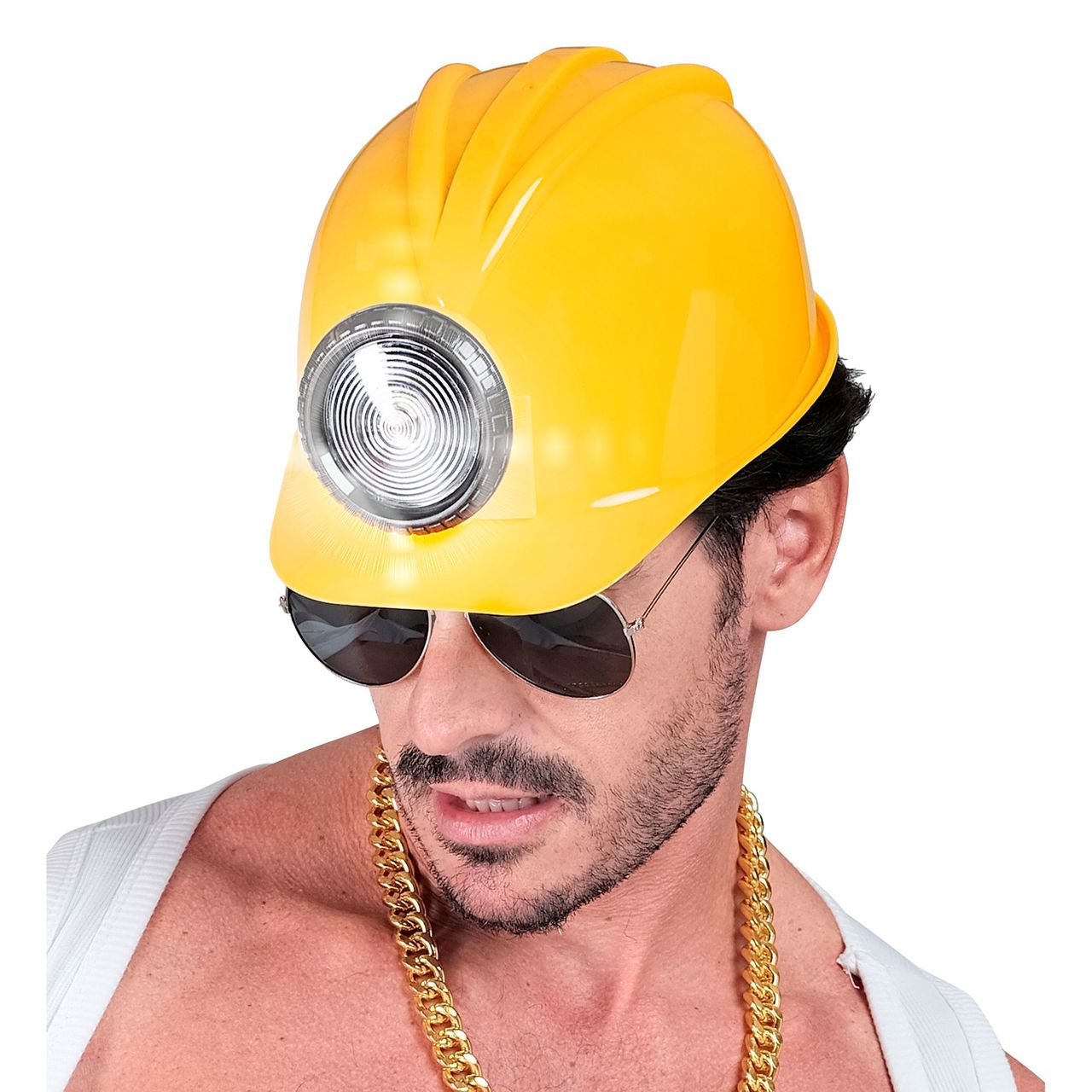 Arbeiterhelm mit Licht