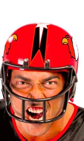 Roter American Football-Helm