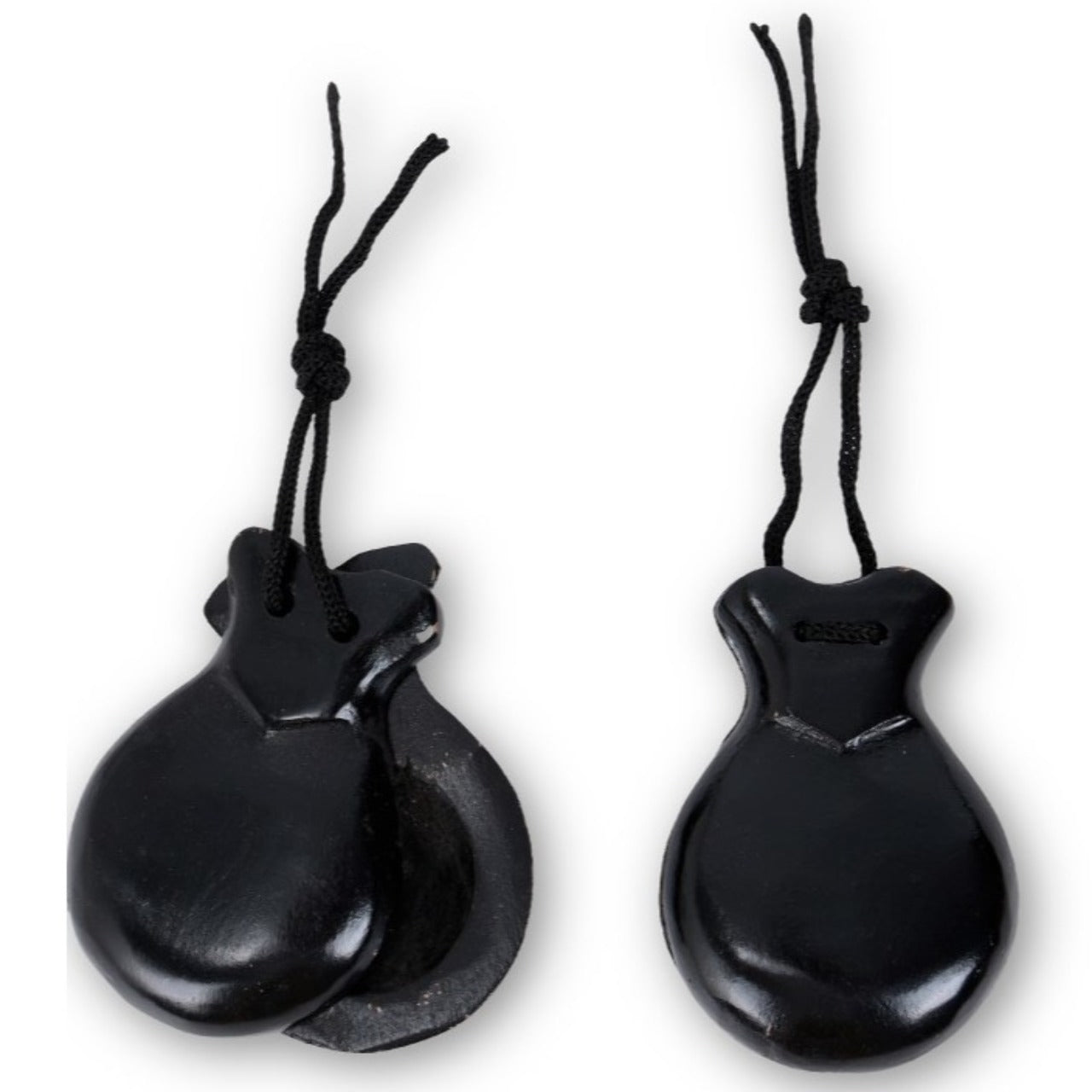 Einfarbige schwarze Flamenco-Kastagnetten