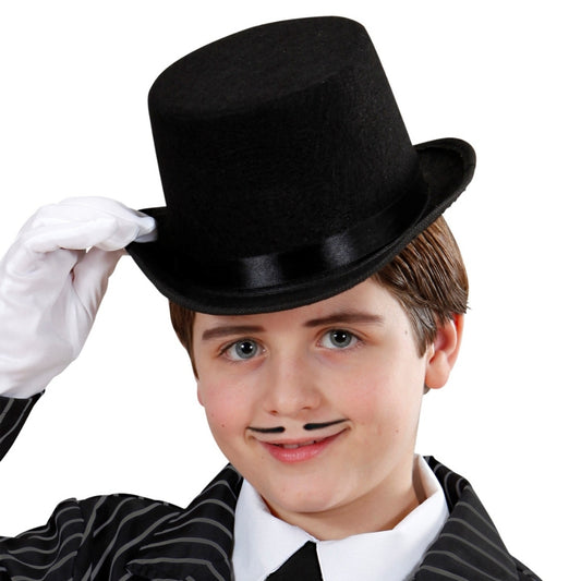 Schwarzer Filz-Zylinder für Kinder