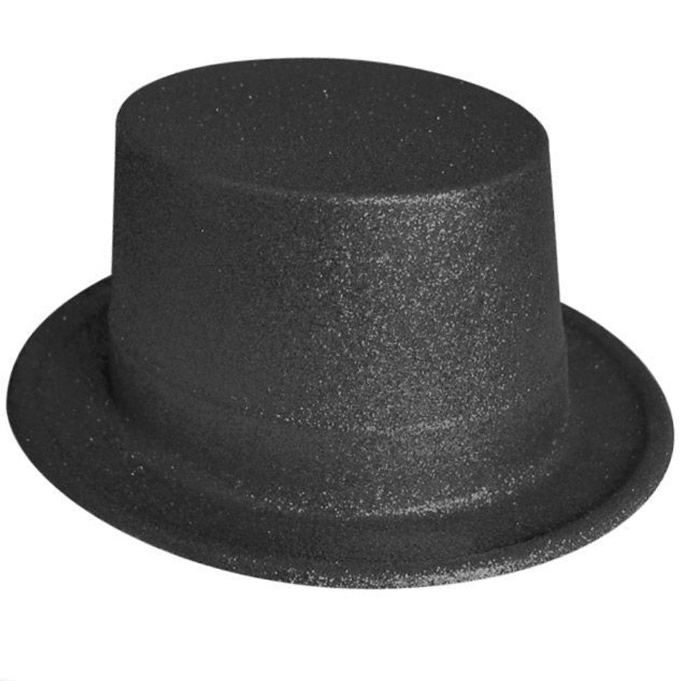 Schwarzer Zylinder mit Glitzer