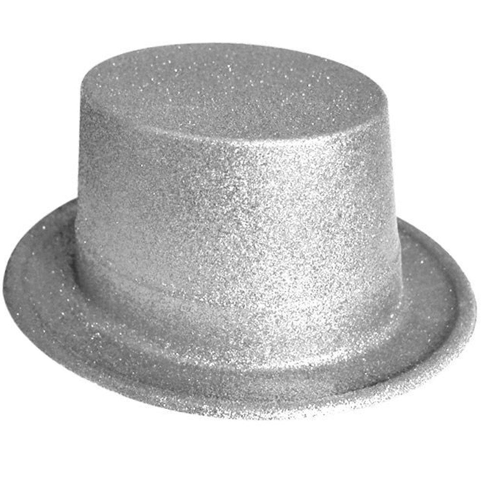 Silberner Zylinder mit Glitzer