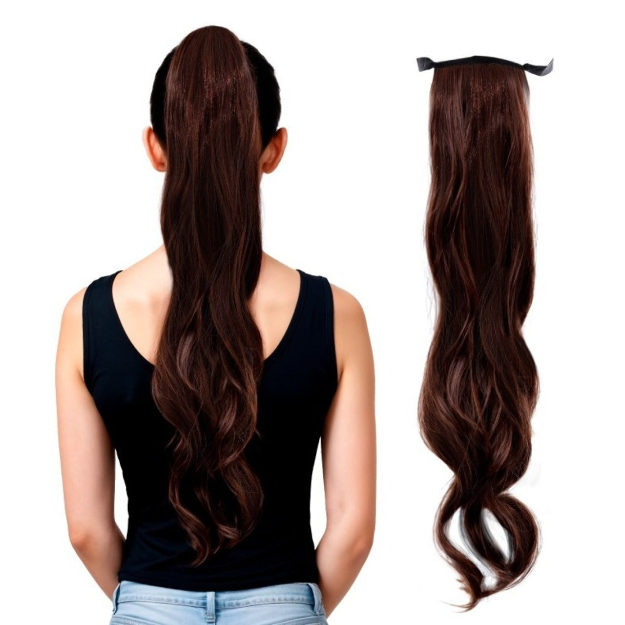 Kastanienbrauner Kunstzopf