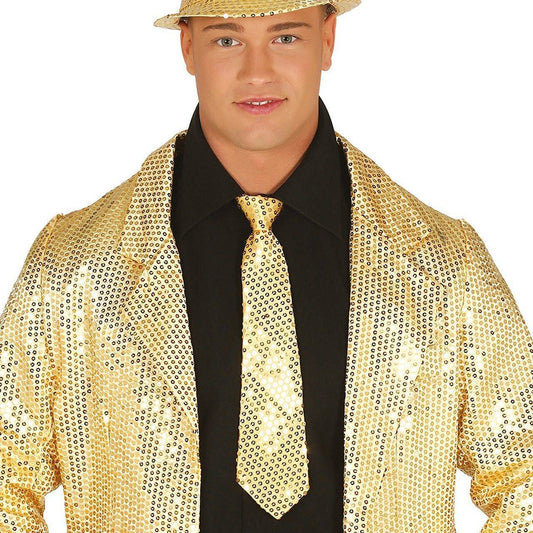 Goldene Pailletten-Krawatte
