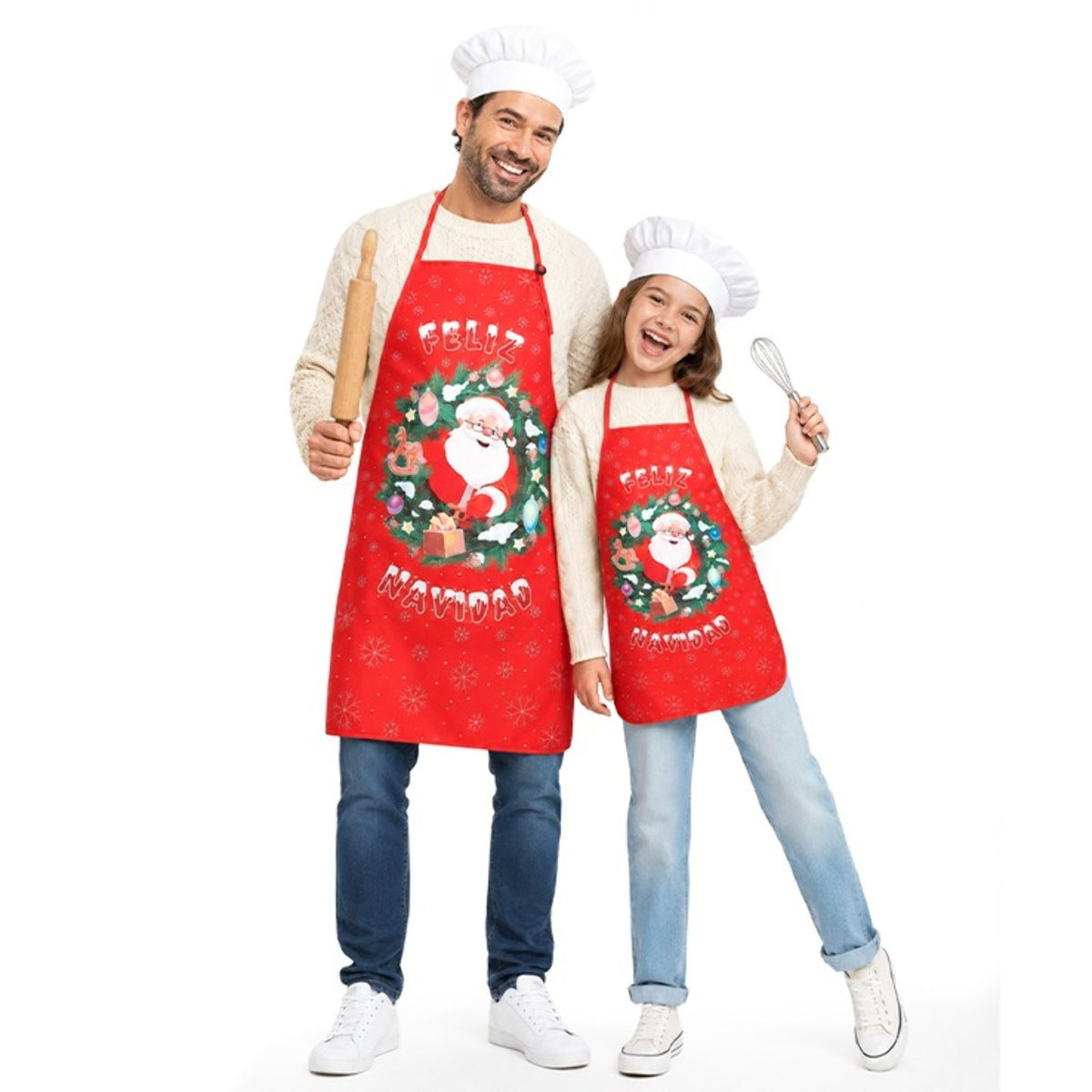 Weihnachts-Schürze Weihnachtsmann für Kinder