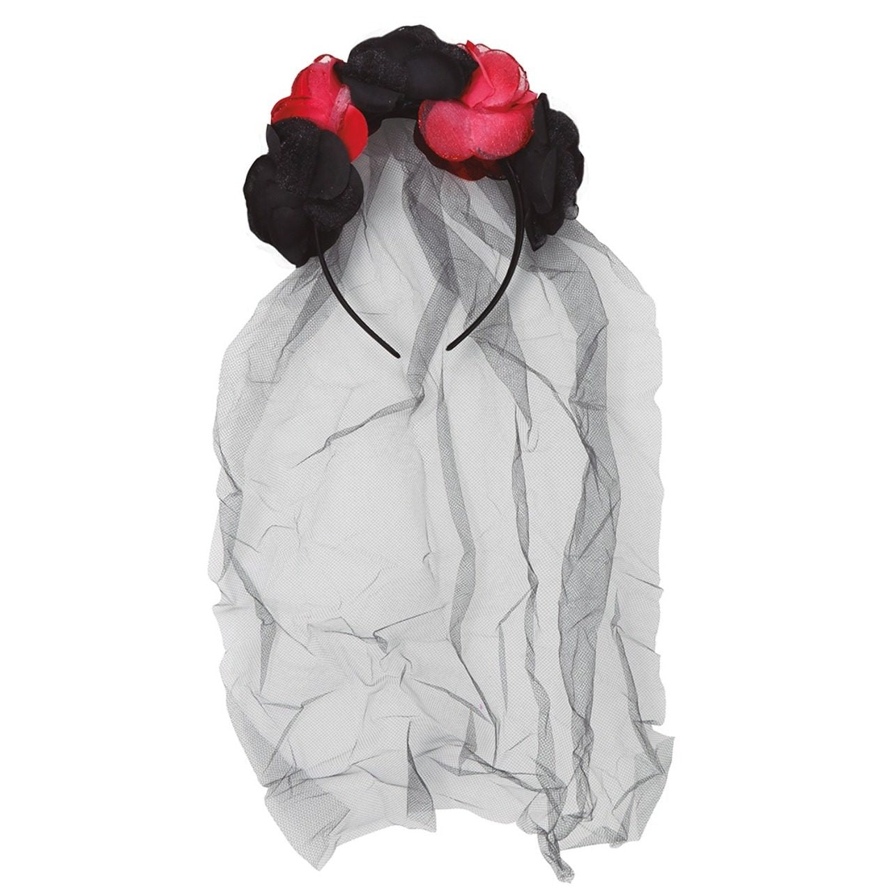 Zweifarbige Catrina Haarreif mit Schleier