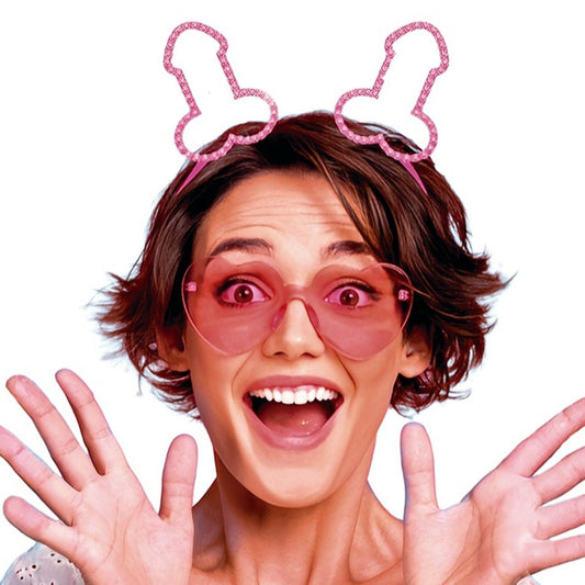 Glitzernde Penis-Haarreif