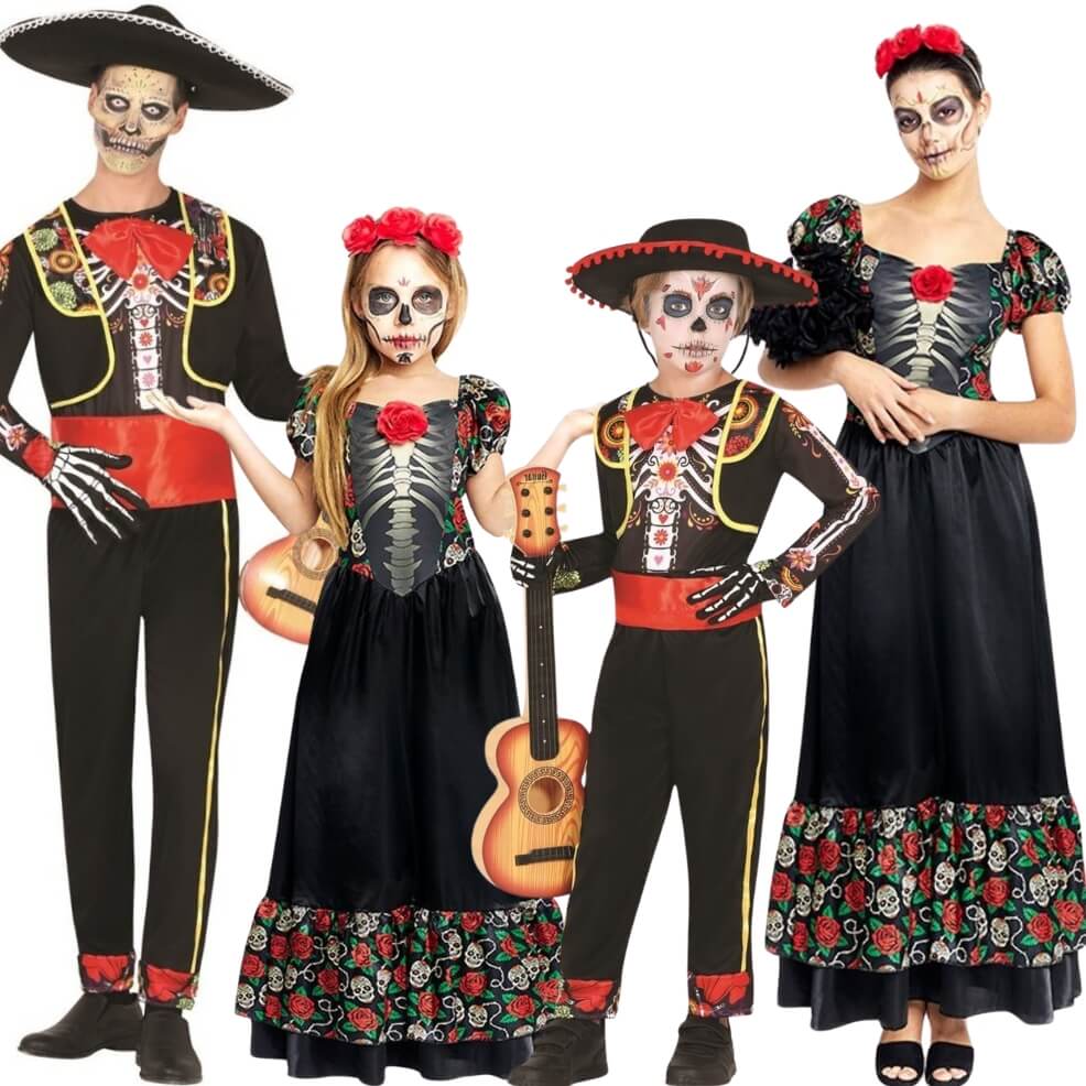 Mexikanischer Catrin Gruppenkostüme