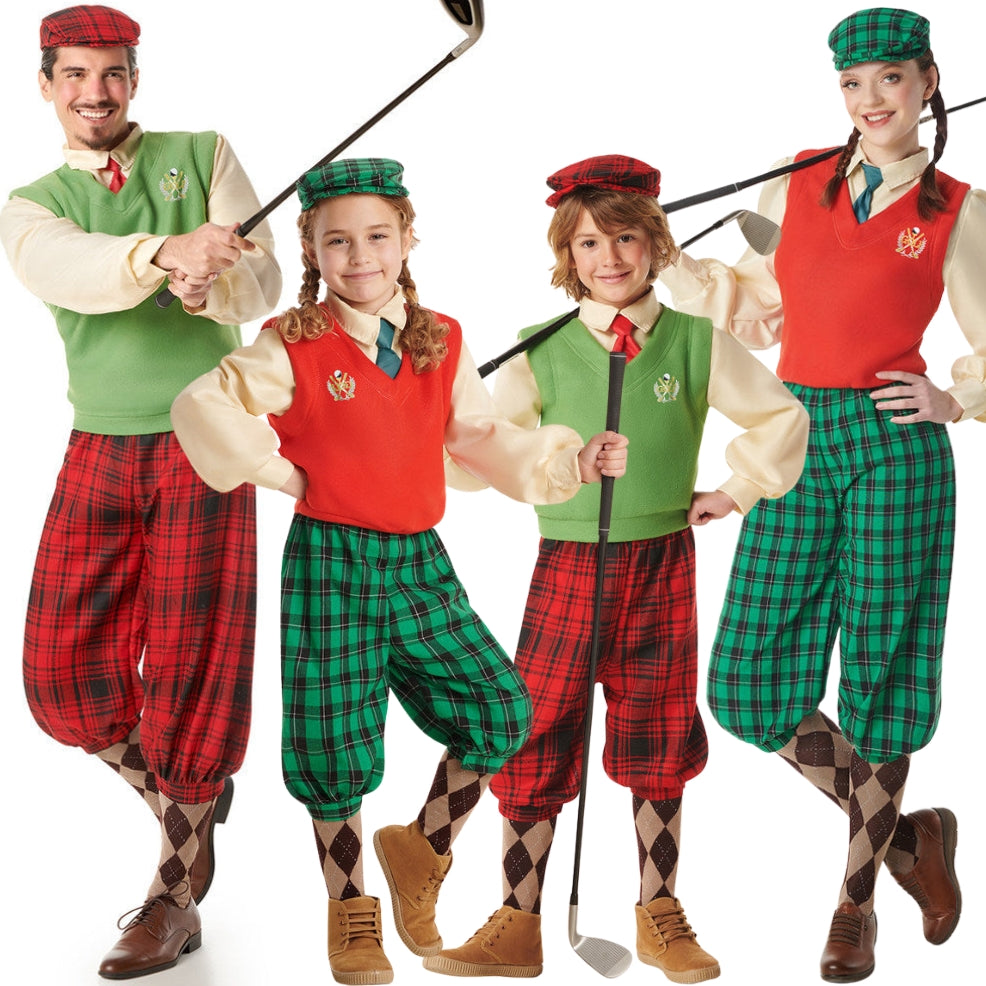 Golfspieler-Karomuster Gruppenkostüme