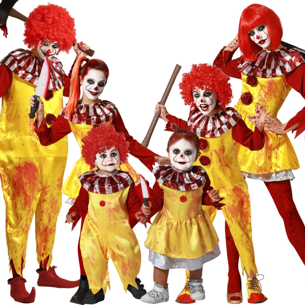 Gruselige McDonald-Clowns Gruppenkostüme
