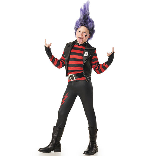 Punkrockers mit Streifen Gruppenkostüme