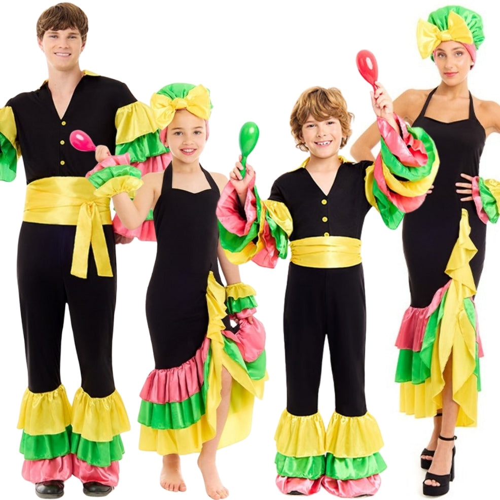Bunte Rumbero-Gruppenkostüme