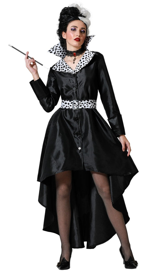 Cruella und zweifarbiges Dalmatiner Paarkostüme