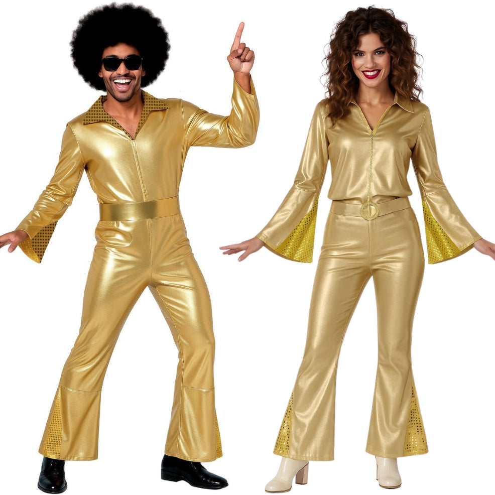 Disco-Gold-Paarkostüme