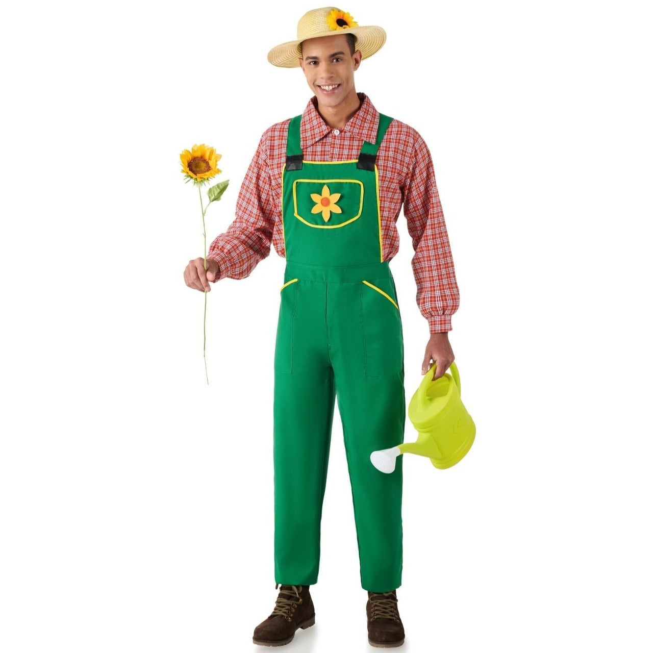 Gärtner und Blumentopf mit Blume Paarkostüme