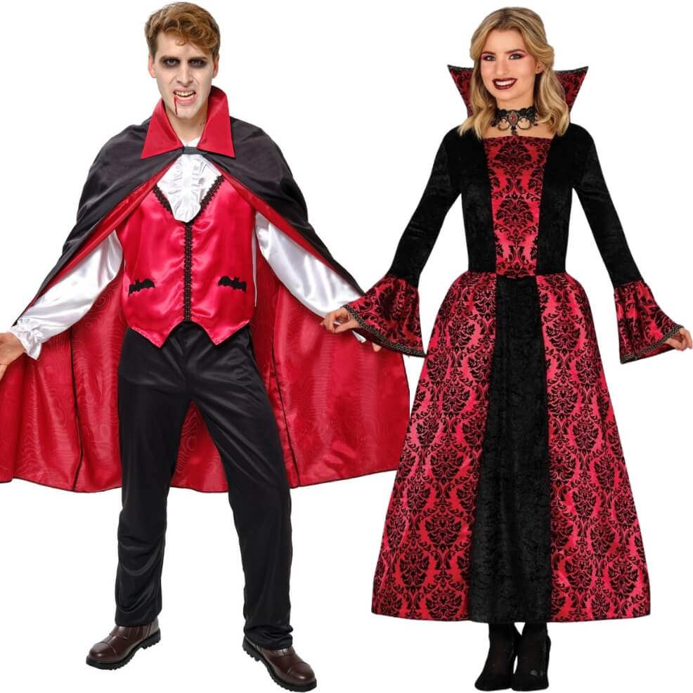 Edle Vampire Paarkostüme