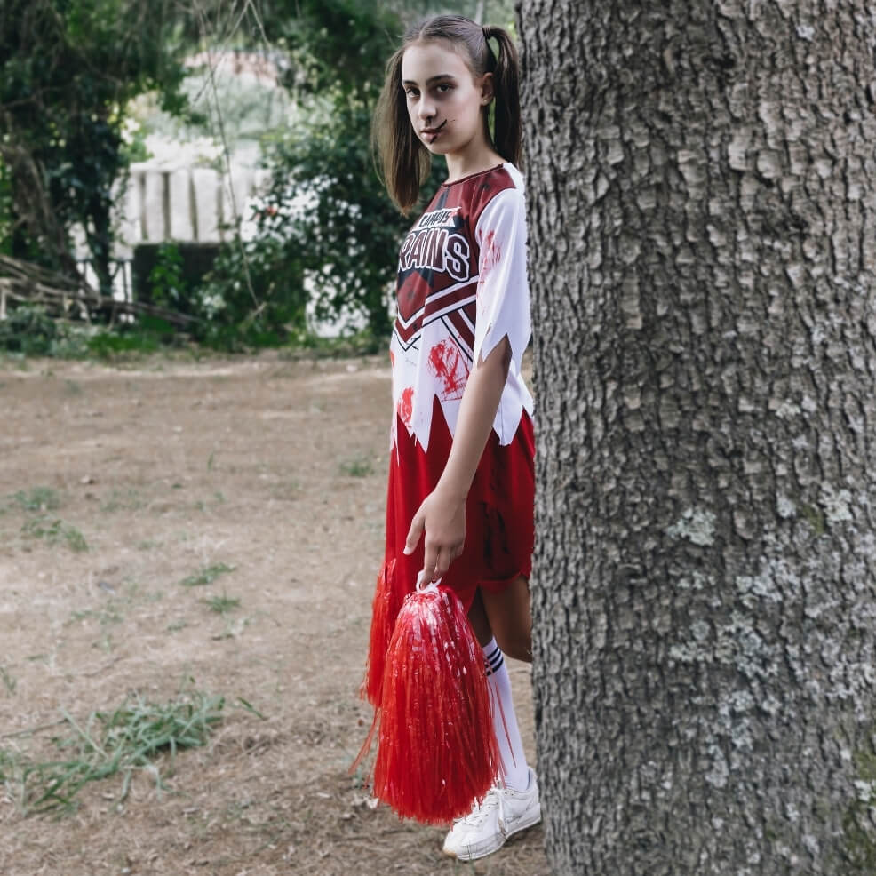 Zombie Captain Cheerleader Kostüm für Mädchen