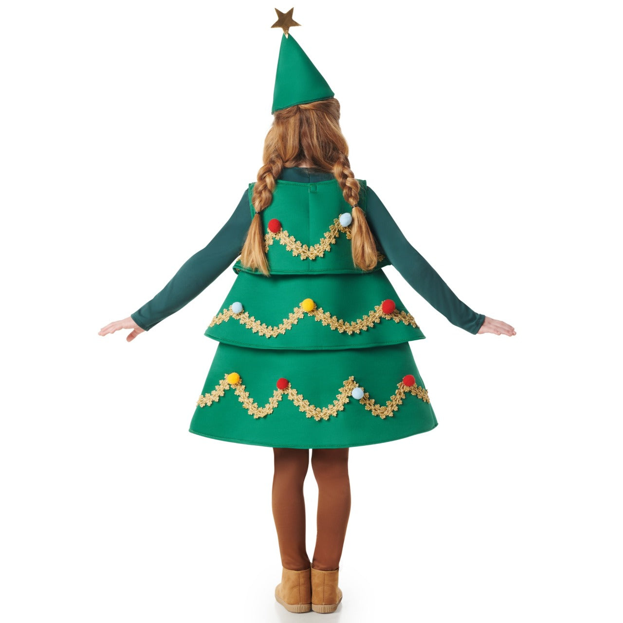 Dekorierter Weihnachtsbaum-Kostüm für Kinder