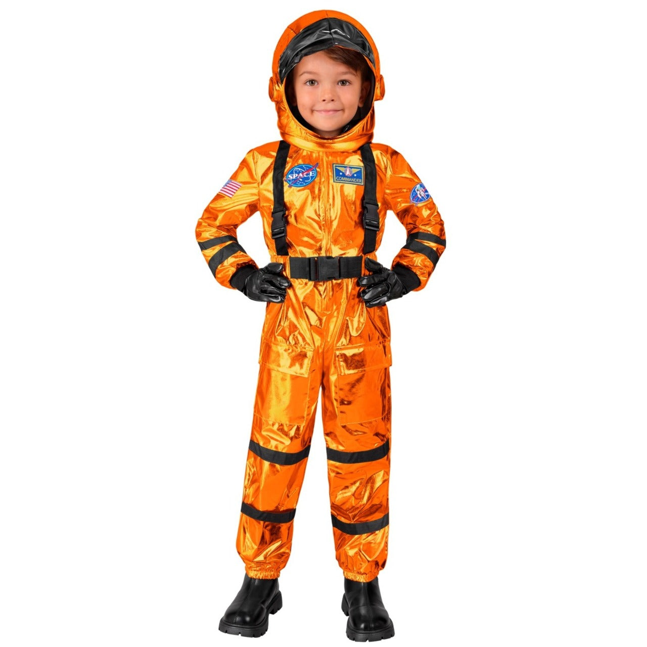 Astronaut Space Orange Kostüm für Kinder