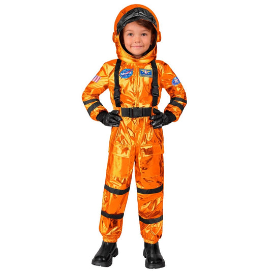 Astronaut Space Orange Kostüm für Kinder