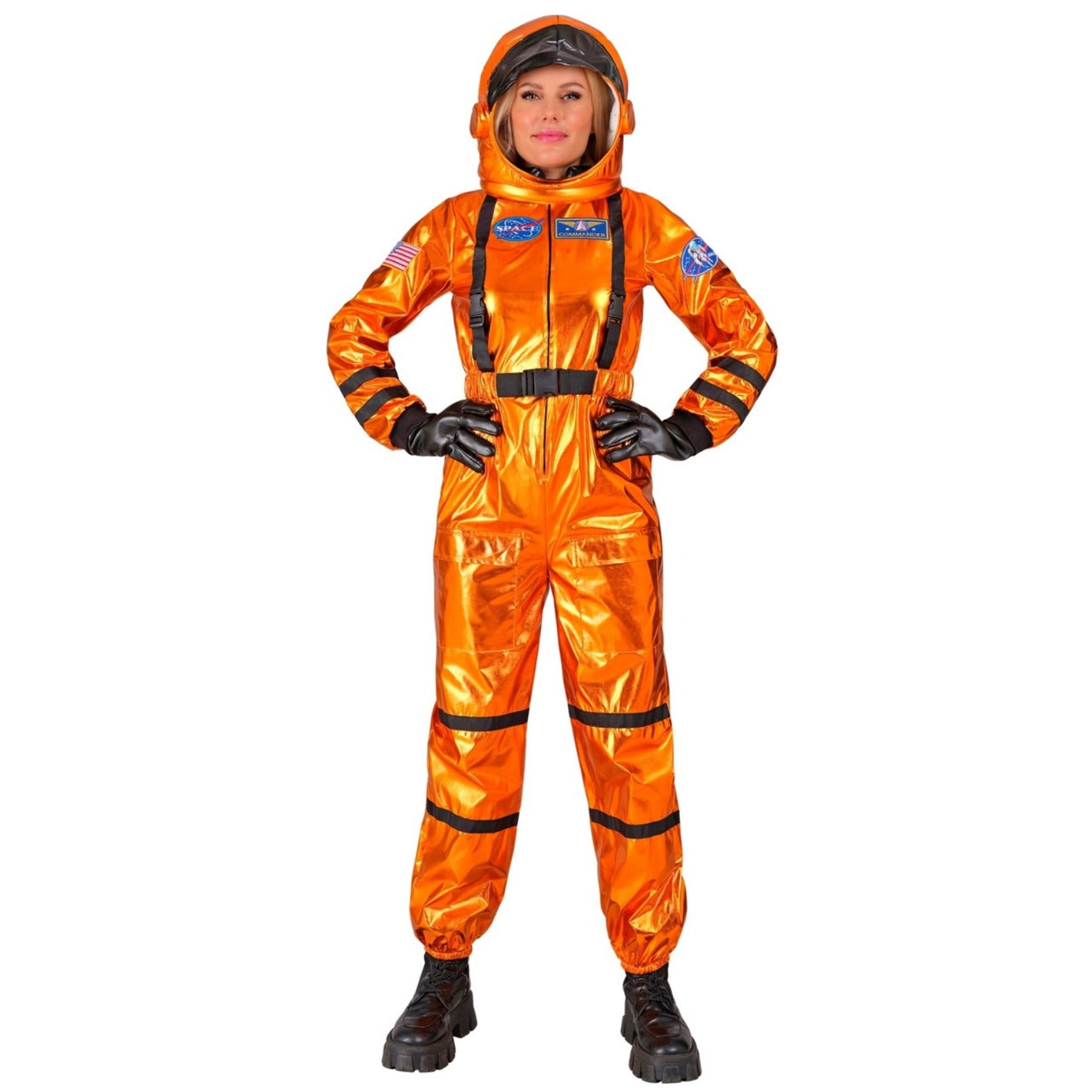 Astronautin Space Orange Kostüm für Damen