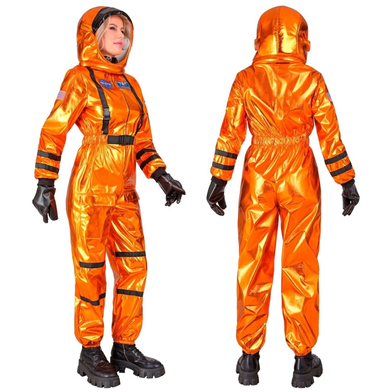 Astronautin Space Orange Kostüm für Damen
