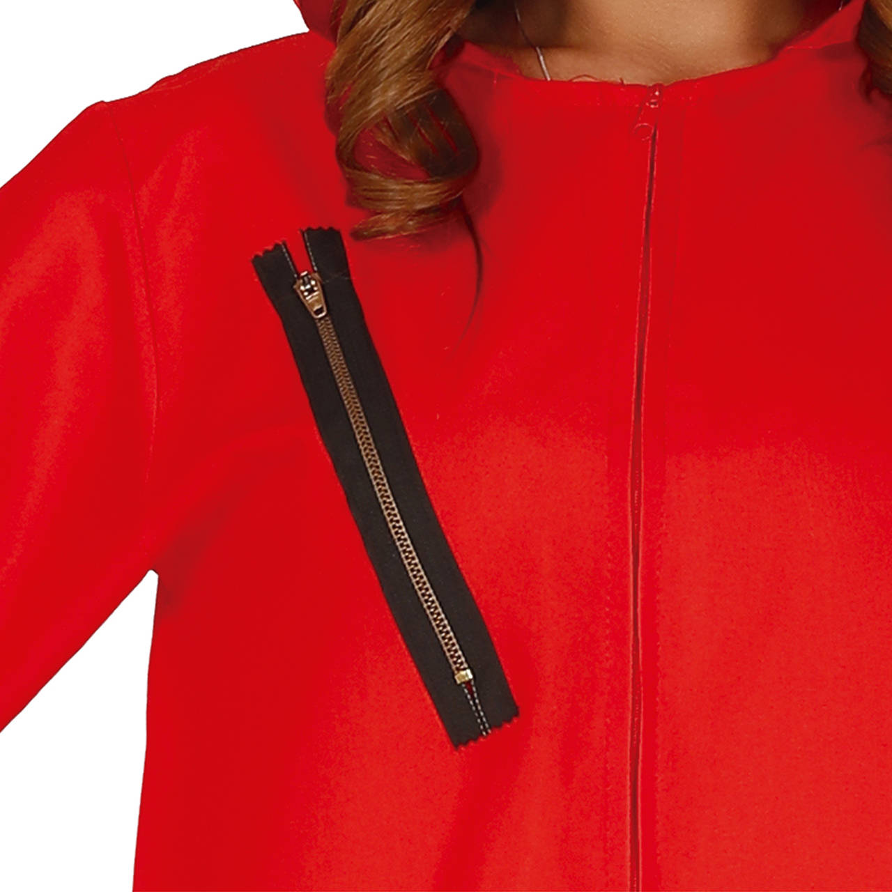 Rotes Räuberin Kostüm für Damen