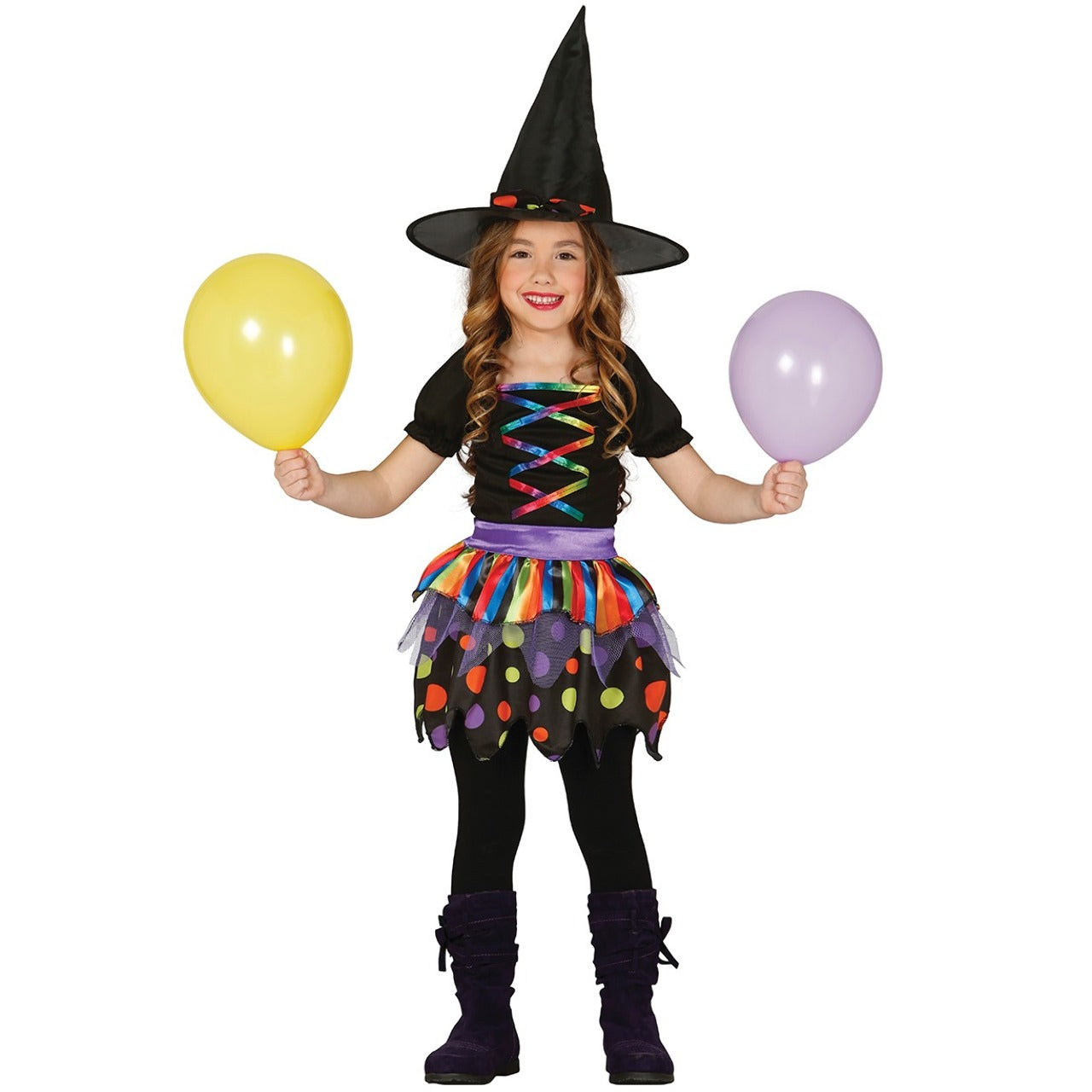 Buntes Hexenkostüm für Mädchen