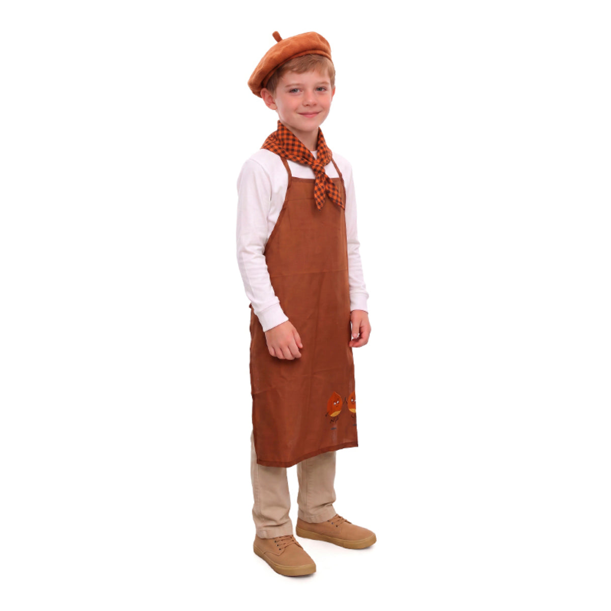 Braunes Kastanienverkäufer-Kostüm für Kinder